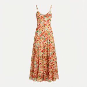 ASTR the Label Women's Tazia Tiered Floral Maxi Dress – Red Multi, Size L
